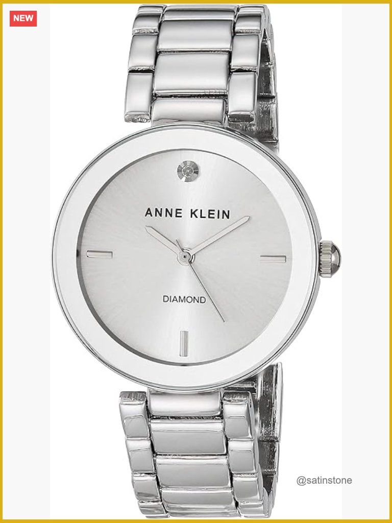 Genuine Diamond Dial Bracelet Watch  Japanese Quartz Water Resistant